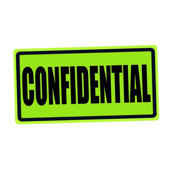 CONFIDENTIAL black stamp text on green — Stock Photo, Image