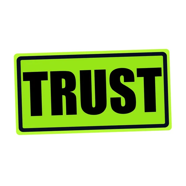 TRUST black stamp text on green — Stock Photo, Image