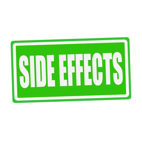 SIDE EFFECTS white stamp text on green — Stock Photo, Image