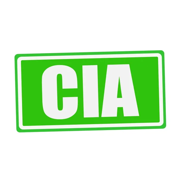 CIA texto de sello blanco en verde — Foto de Stock