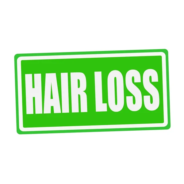 HAIR LOSS timbro bianco testo su verde — Foto Stock