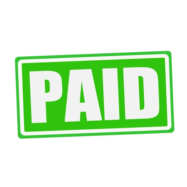 Yeşil beyaz Damga metni ödenen