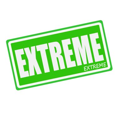 EXTREME white stamp text on green