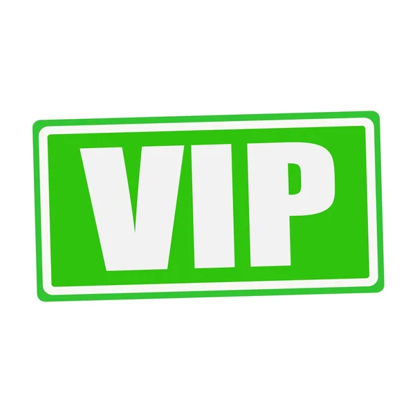 Текст VIP белой марки на зеленом — стоковое фото