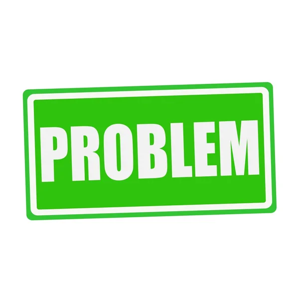 PROBLEM white stamp text on green — Stock fotografie