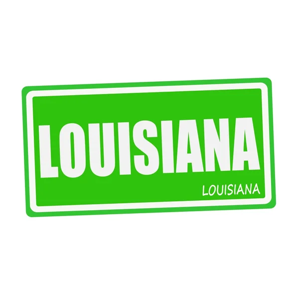 LOUISIANA white stamp text on green — ストック写真