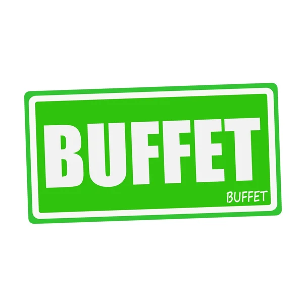 BUFFET white stamp text on green — 스톡 사진