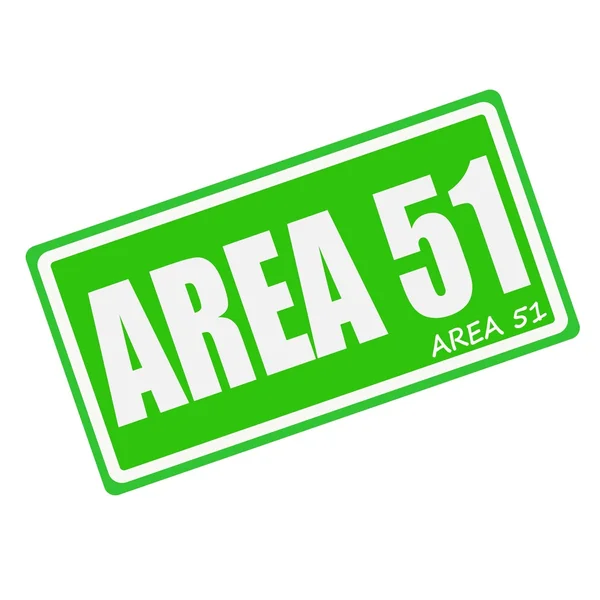 AREA 51 timbro bianco su verde — Foto Stock