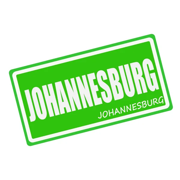 JOHANNESBURG texto de sello blanco en verde —  Fotos de Stock