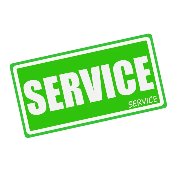 SERVICE white stamp text on green — Stockfoto