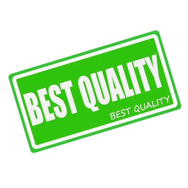 BEST QUALITY white stamp text on green — Stok fotoğraf