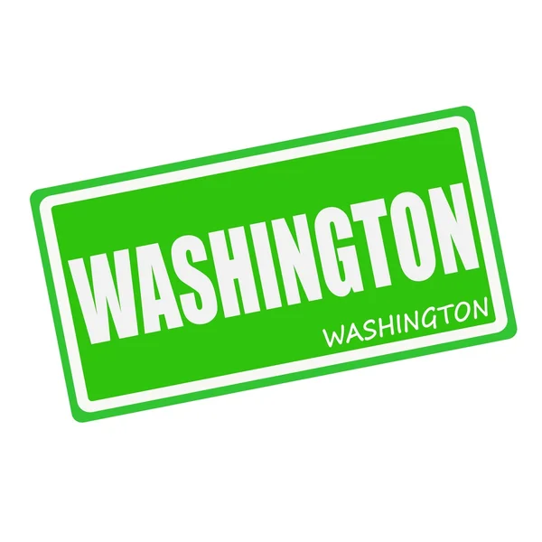 WASHINGTON texto de sello blanco en verde —  Fotos de Stock