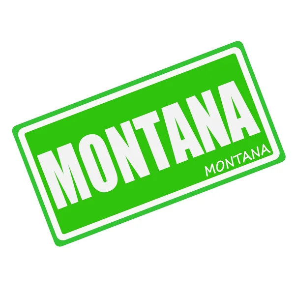 MONTANA texto de sello blanco en verde — Foto de Stock