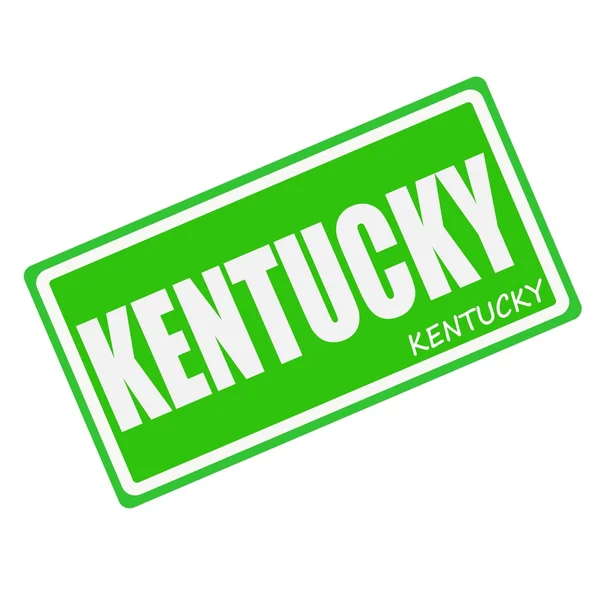 KENTUCKY white stamp text on green — Stock Photo, Image