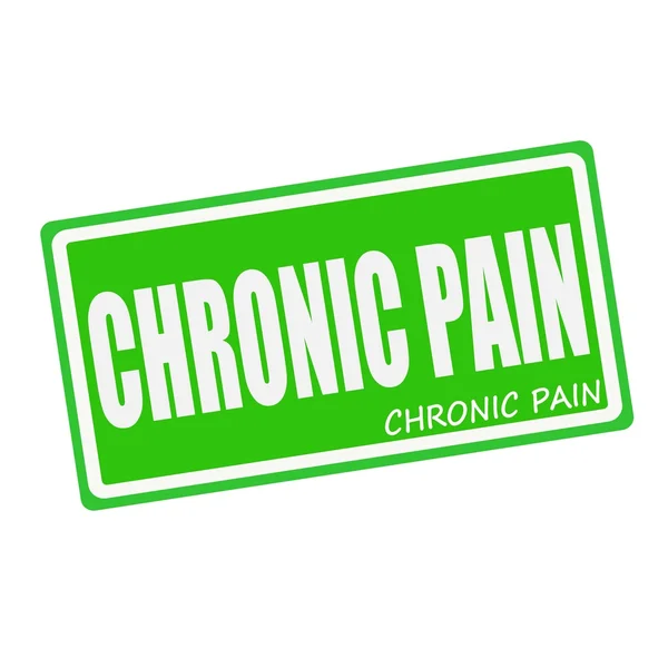 CHRONIC PAIN white stamp text on green — 스톡 사진