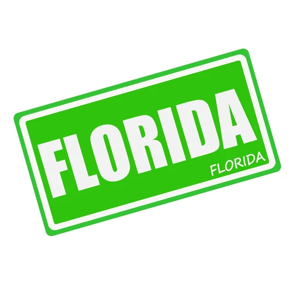 FLORIDA white stamp text on green — Stock Photo, Image