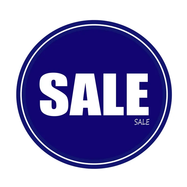 SALE white stamp text on blue — Stock Photo, Image