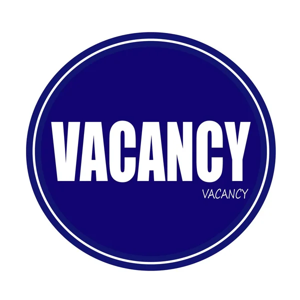 VACANCY white stamp text on blue — Stock Photo, Image