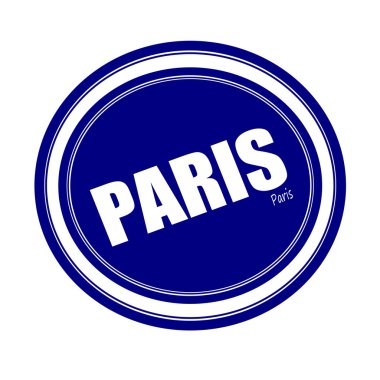 Paris beyaz damga metni mavi