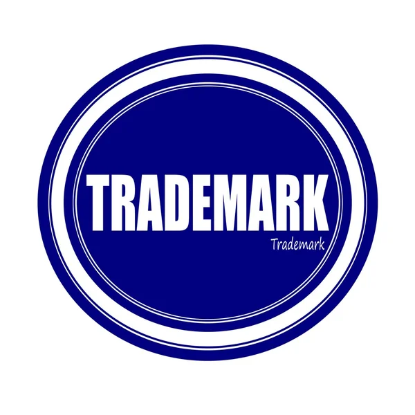 Marka beyaz damga metni mavi