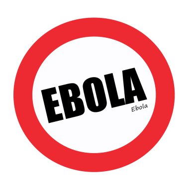 Ebola siyah damga metni beyaz