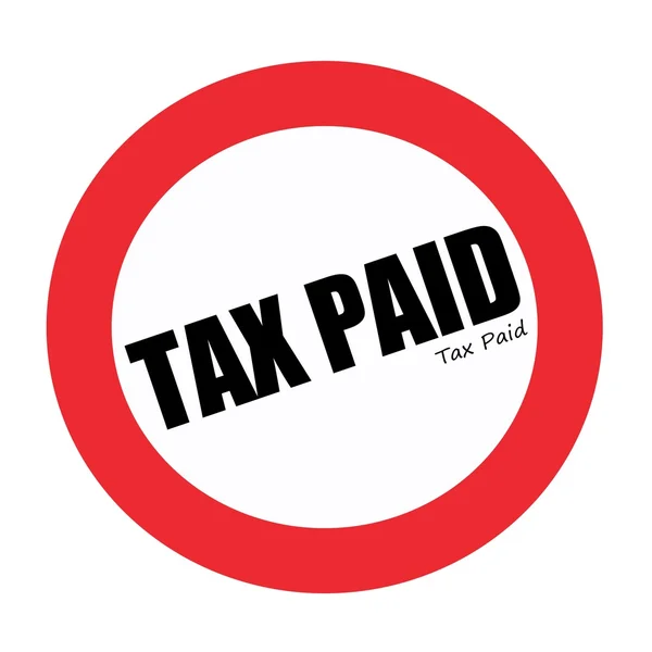 TAX PAID black stamp text on white — Stock Photo, Image