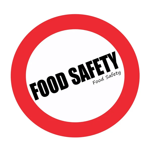 Mat säkerhet svart stämpel text på vit — Stockfoto