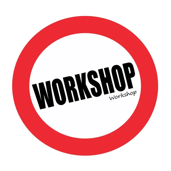 WORKSHOP timbro testo su bianco — Foto Stock