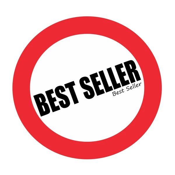 Best seller texto carimbo preto em branco — Fotografia de Stock