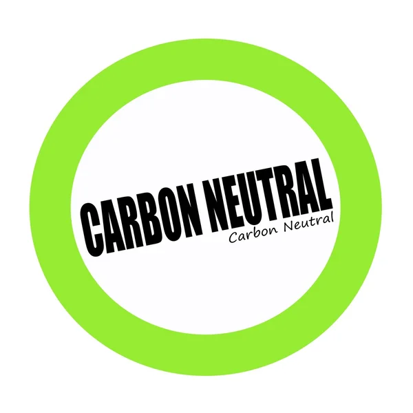 Uhlíku neutrální černé razítko text na zelené — Stock fotografie