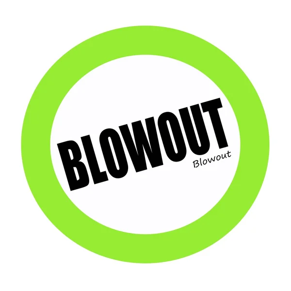 BLOWOUT timbre noir texte sur vert — Photo