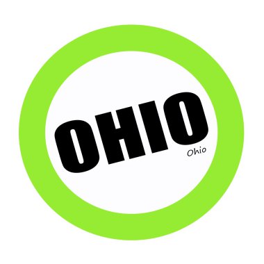 Ohio siyah Damga metni beyaz