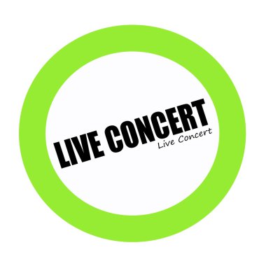 Konser siyah Damga metni beyaz canlı