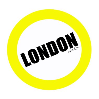 Londra siyah Damga metni beyaz