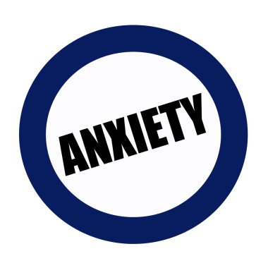 Anksiyete siyah Damga metni beyaz