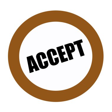 Beyaz üzerine siyah Damga metni kabul