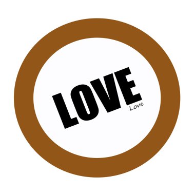 Beyaz üzerine siyah Damga metni seviyorum