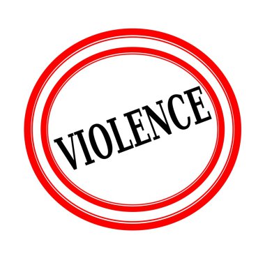 Şiddet siyah Damga metni beyaz kağıt üzerinde