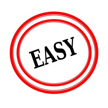 Beyaz kağıt üzerinde kolay siyah Damga metni