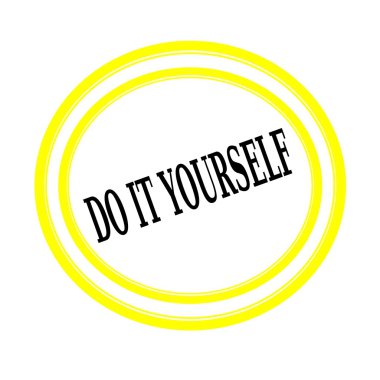 Bunu kendiniz Damga metni beyaz kağıt üzerinde siyah