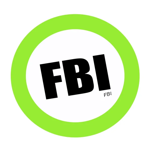 Teks cap hitam FBI pada warna putih — Stok Foto