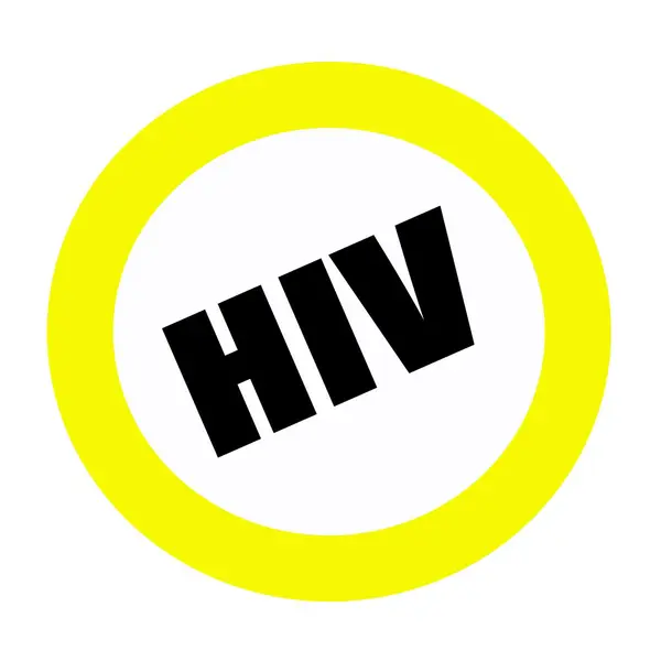 HIV siyah Damga metni beyaz — Stok fotoğraf