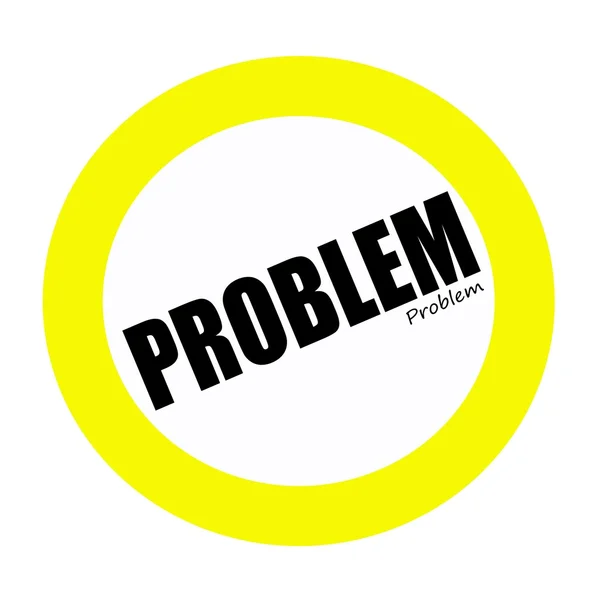 PROBLEM texto carimbo preto em branco — Fotografia de Stock