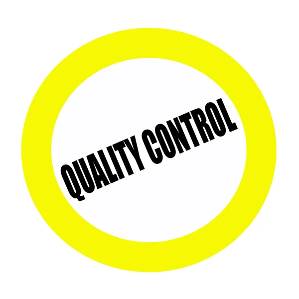 Kvalitetskontroll svart Stämpeltext på vit — Stockfoto