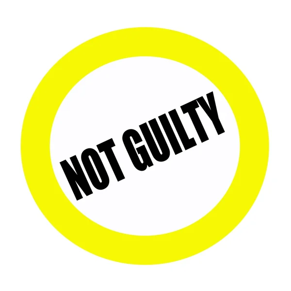 NOT GUILTY black stamp text on white — Stock Photo, Image