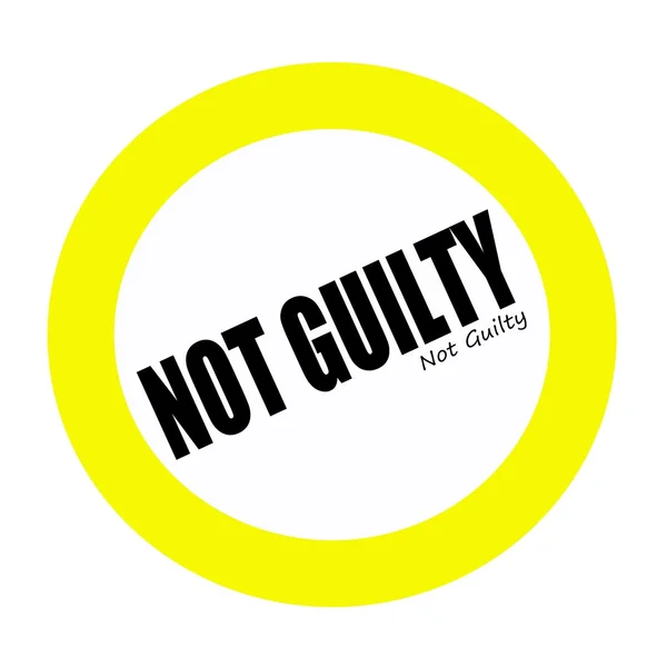 NOT GUILTY black stamp text on white — Stock Photo, Image