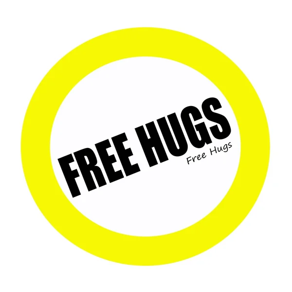 無料のホワイトの抱擁黒スタンプ テキスト — ストック写真