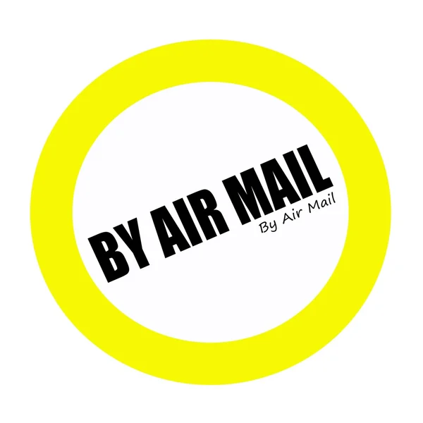 BY AIR MAIL back stamp text on white — Stock Photo, Image