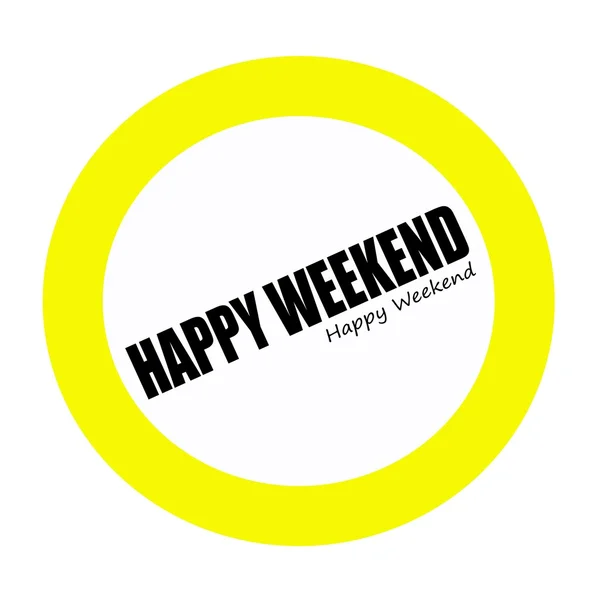 HAPPY WEEKEND timbro nero testo su bianco — Foto Stock