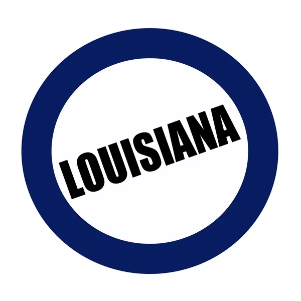 Louisiana schwarzer Stempeltext auf blauem Grund — Stockfoto